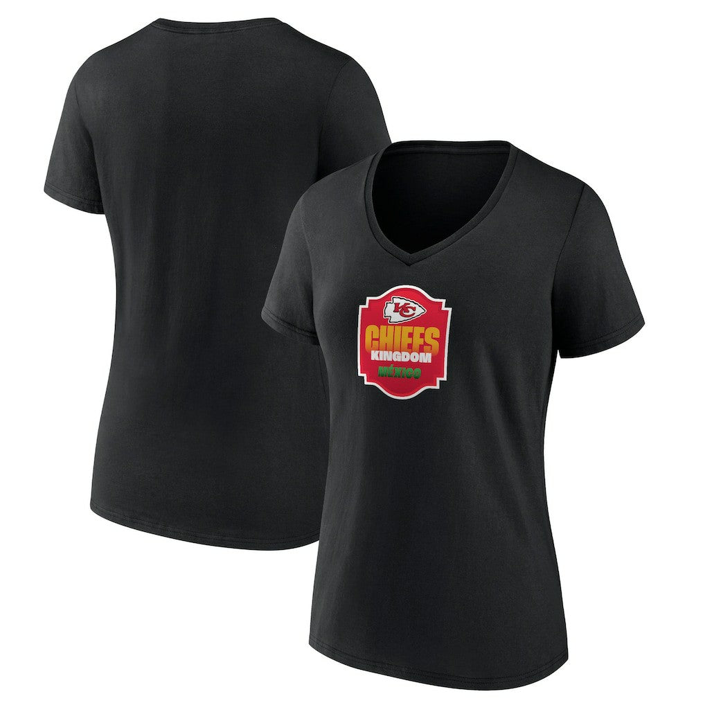 Kansas City Chiefs  Women's Kingdom Mexico V-Neck T-Shirt