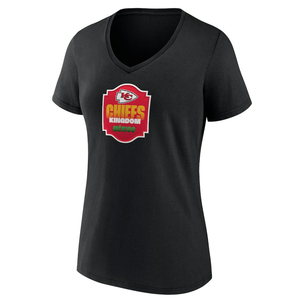 Kansas City Chiefs  Women's Kingdom Mexico V-Neck T-Shirt