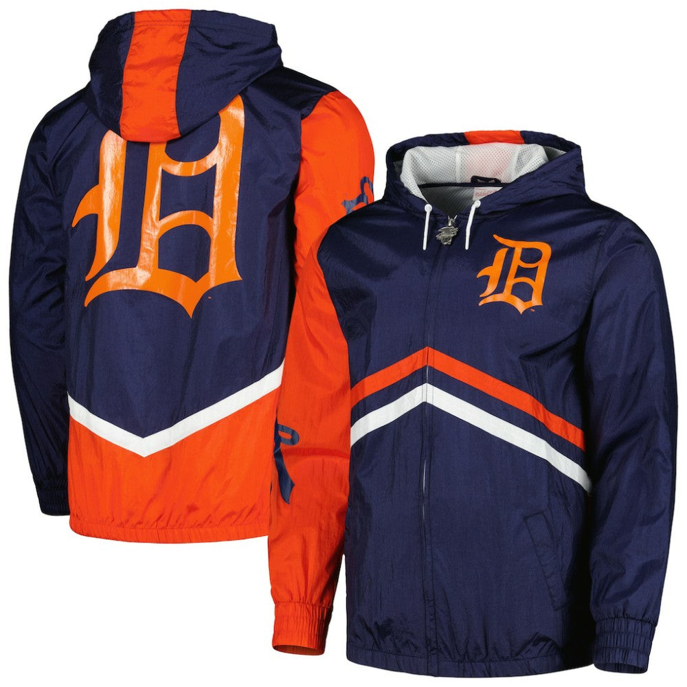 Detroit Tigers Mitchell & Ness Undeniable Full-Zip Hoodie Windbreaker Jacket | MLB Outlet