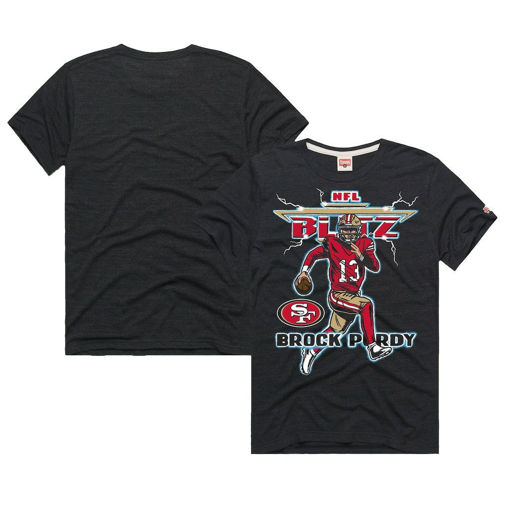 San Francisco 49ers  Brock Purdy  Homage Unisex NFL Blitz Player Tri-Blend T-Shirt