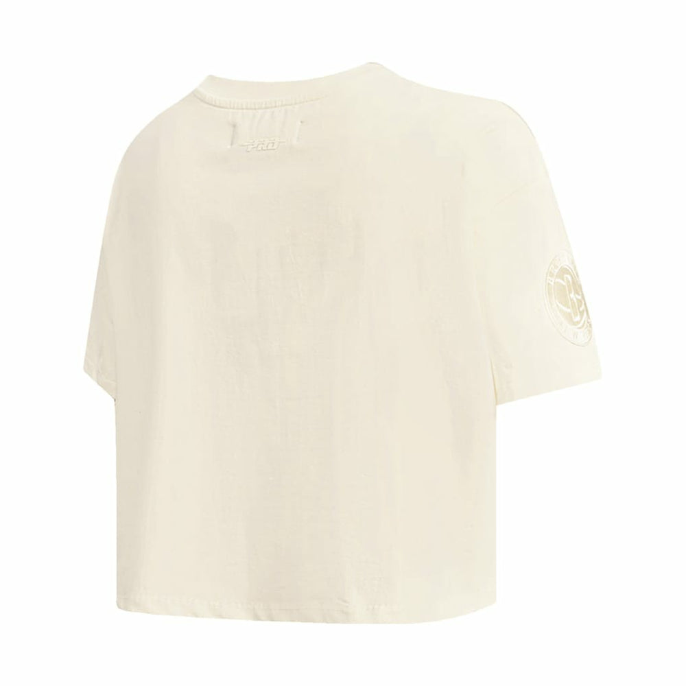 Brooklyn Nets Pro Standard Women's Neutral Boxy Crop T-Shirt Discount