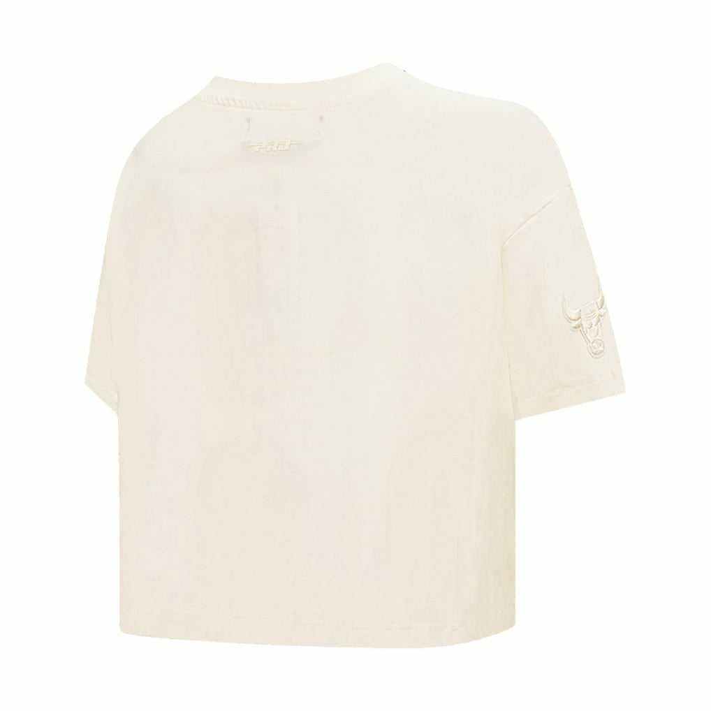 Chicago Bulls Pro Standard Women's Neutral Boxy Crop T-Shirt sale On Sale