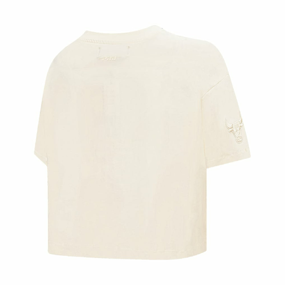 Chicago Bulls Pro Standard Women's Neutral Boxy Crop T-Shirt sale On Sale