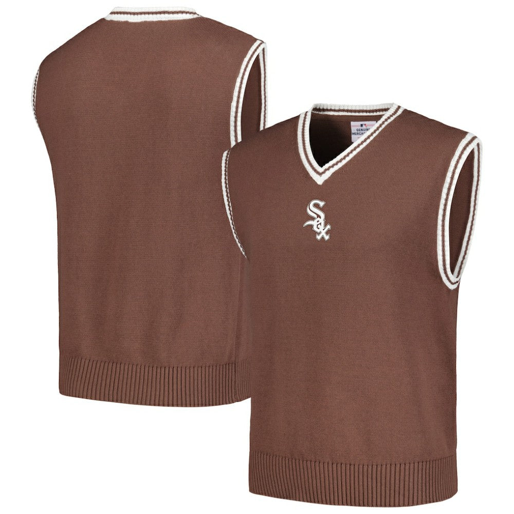 Chicago White Sox PLEASURES Knit V-Neck Pullover Sweater Vest | MLB For sale