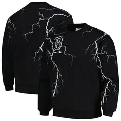 Boston Red Sox PLEASURES Lightning Crewneck Pullover Sweatshirt | MLB Sale