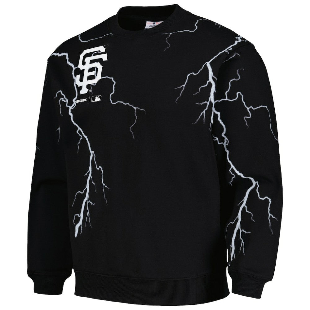 San Francisco Giants PLEASURES Lightning Crewneck Pullover Sweatshirt | MLB Near me