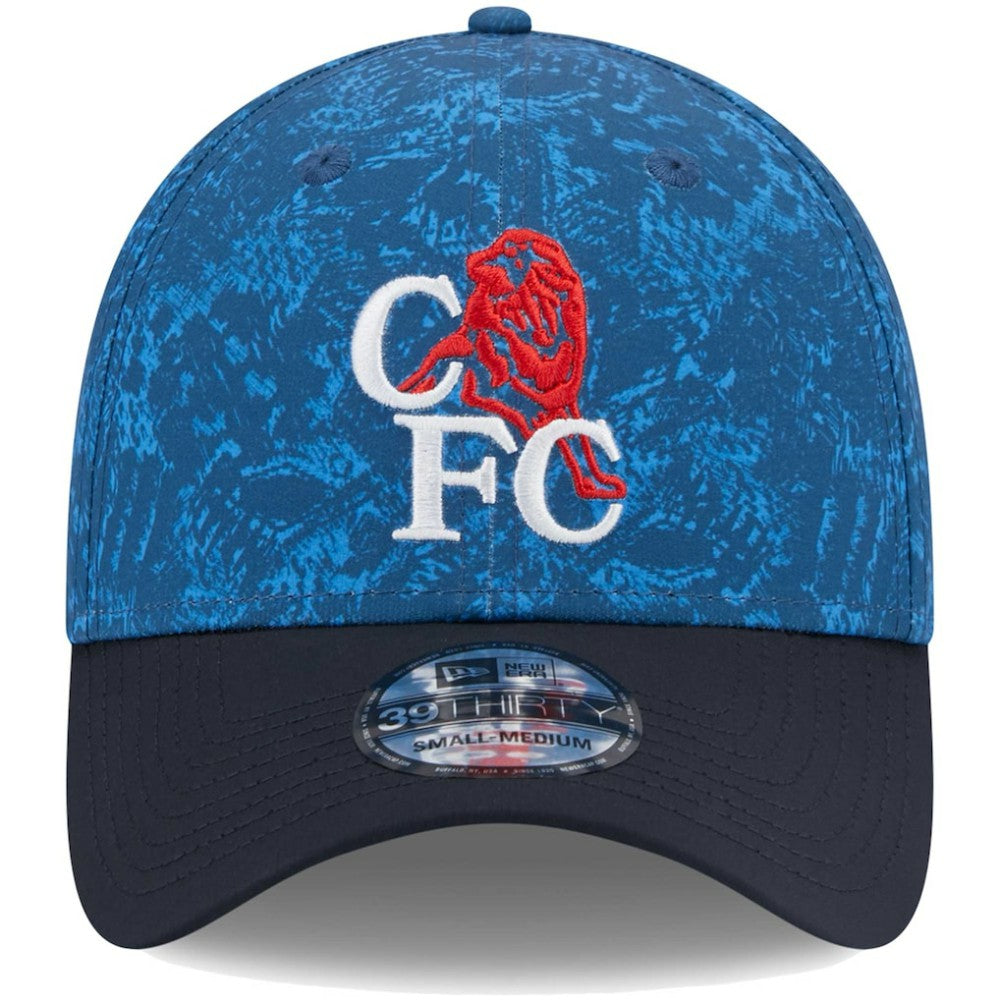 Chelsea New Era Retro All Over Print 39THIRTY Flex Hat Blue/Navy - New Era