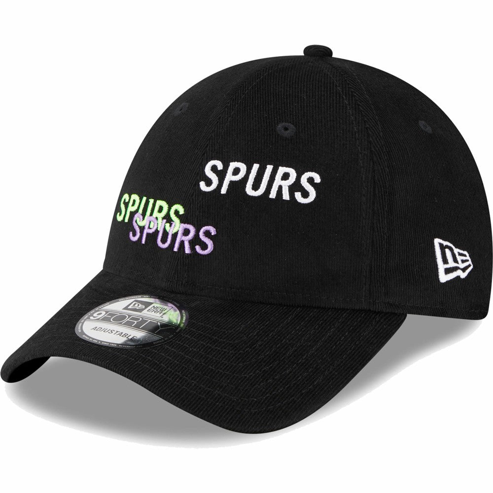 Tottenham Hotspur New Era Triple Wordmark 9FORTY Adjustable Hat Black - New Era