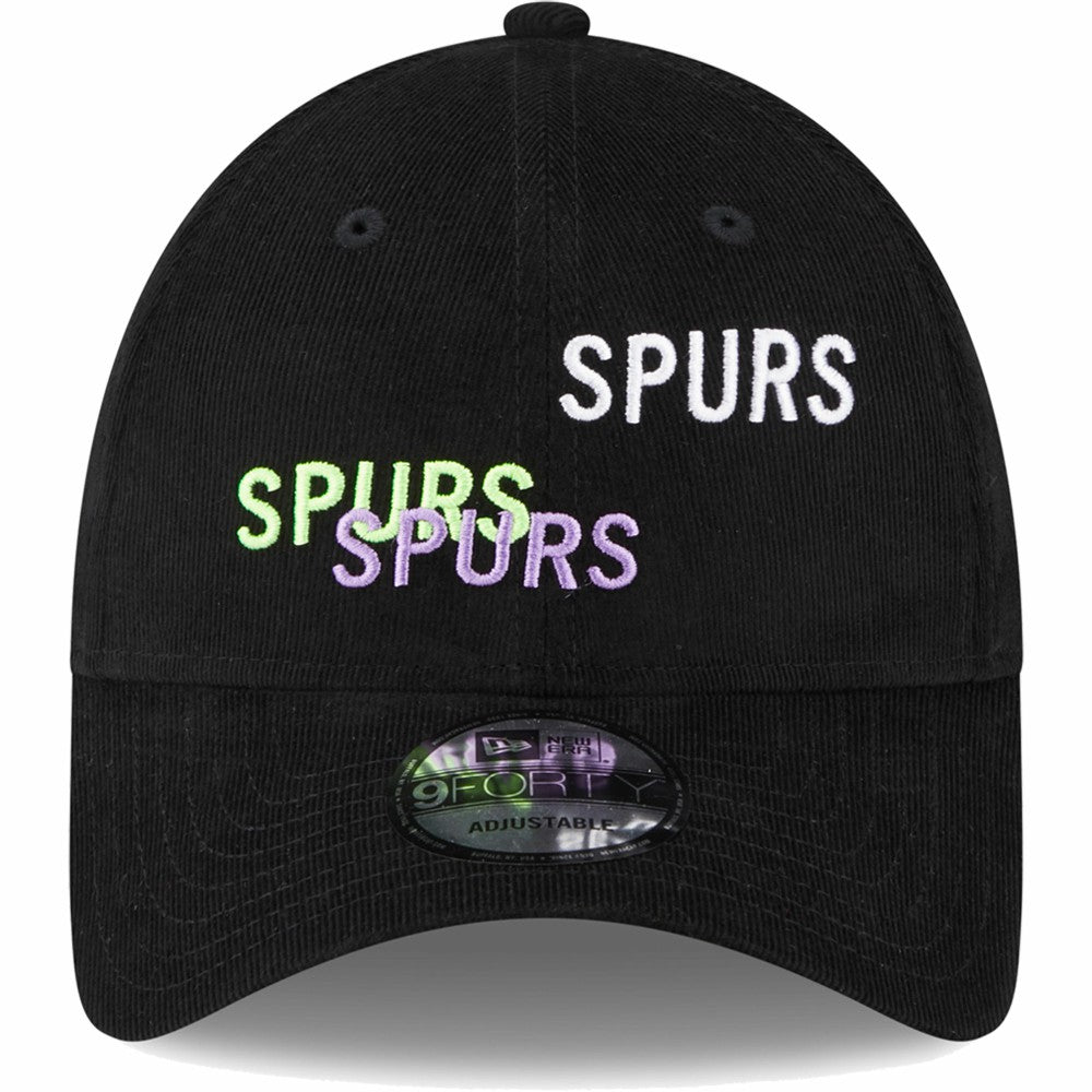 Tottenham Hotspur New Era Triple Wordmark 9FORTY Adjustable Hat Black - New Era
