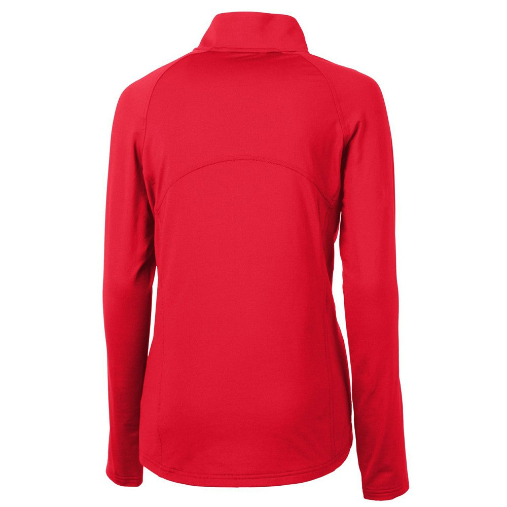 Cincinnati Reds Cutter & Buck Women's Americana Logo Adapt Eco Knit Stretch Recycled Half-Zip Pullover Top | MLB Discount