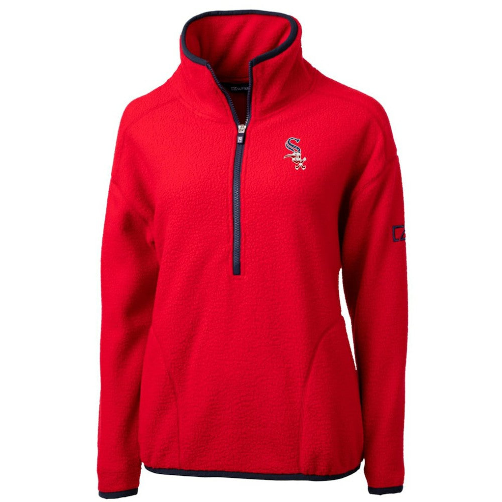 Chicago White Sox Cutter & Buck Women's Americana Logo Cascade Eco Sherpa Fleece Half-Zip Pullover Jacket | MLB For sale