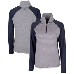 Washington Nationals Cutter & Buck Women's Americana Logo Forge Tonal Stripe Stretch Half-Zip Pullover Top | MLB On Sale