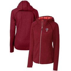 Philadelphia Phillies Cutter & Buck Women's Americana Logo Mainsail Sweater-Knit Full-Zip Hoodie | MLB On Sale