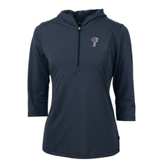 Philadelphia Phillies Cutter & Buck Women's Americana Logo DryTec Virtue Eco Pique Recycled Half-Zip Pullover Hoodie | MLB Online