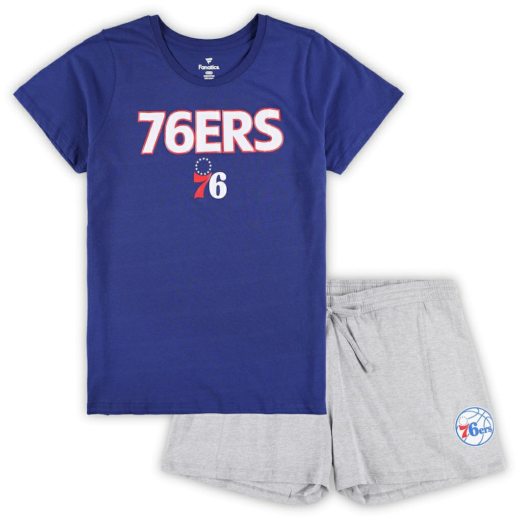 Philadelphia 76ers Women's Plus Size T-Shirt & Shorts Combo Set Online