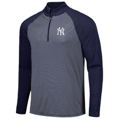 New York Yankees Levelwear Charter Striped Raglan Quarter-Zip Top | MLB Online
