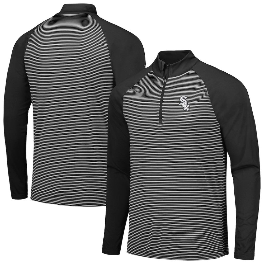 Chicago White Sox Levelwear Charter Striped Raglan Quarter-Zip Top | MLB Shop