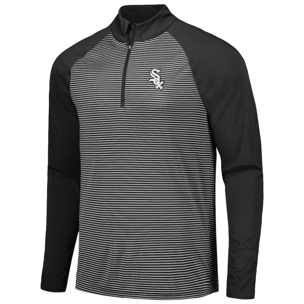 Chicago White Sox Levelwear Charter Striped Raglan Quarter-Zip Top | MLB Shop