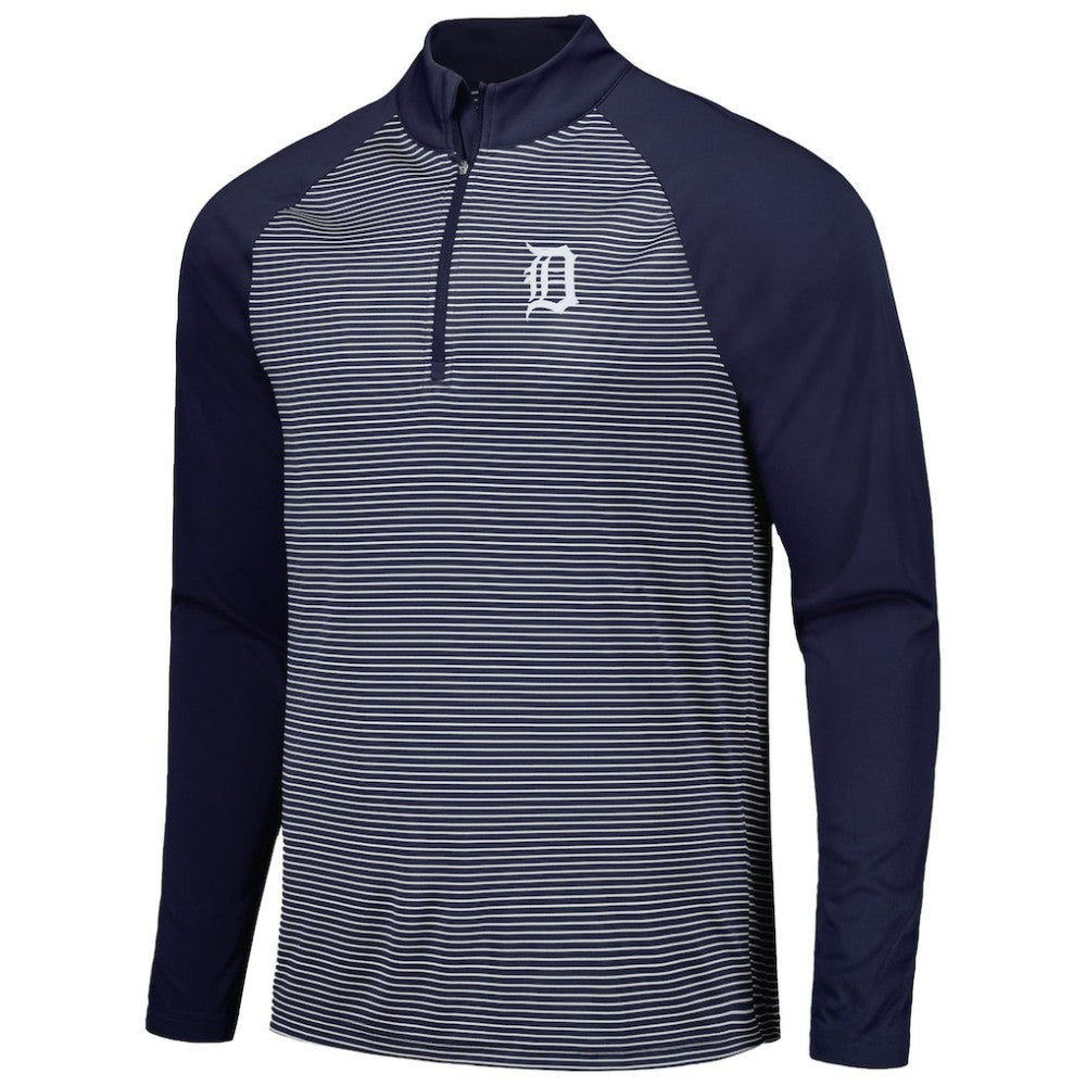 Detroit Tigers Levelwear Charter Striped Raglan Quarter-Zip Top | MLB Sale