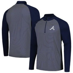 Atlanta Braves Levelwear Charter Striped Raglan Quarter-Zip Top | MLB Sale