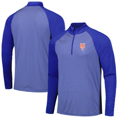 New York Mets Levelwear Charter Striped Raglan Quarter-Zip Top | MLB Outlet