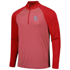 St. Louis Cardinals Levelwear Charter Striped Raglan Quarter-Zip Top | MLB On Sale