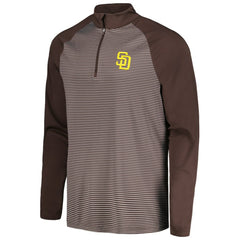 San Diego Padres Levelwear Charter Striped Raglan Quarter-Zip Top | MLB Discount