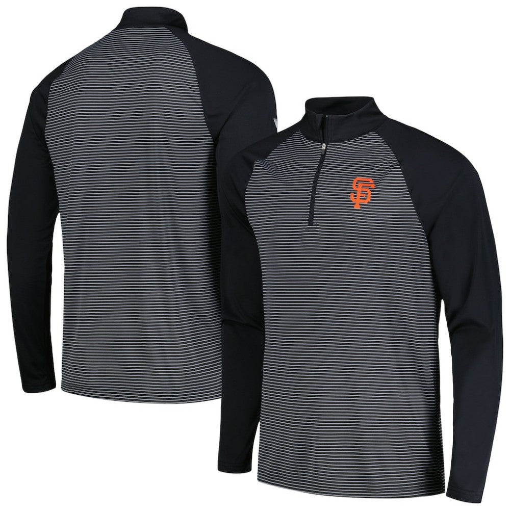 San Francisco Giants Levelwear Charter Striped Raglan Quarter-Zip Top | MLB Discount