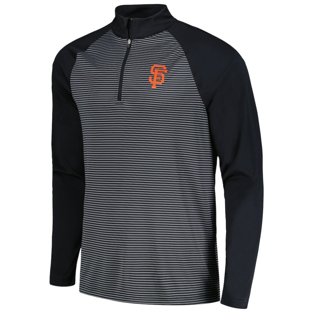 San Francisco Giants Levelwear Charter Striped Raglan Quarter-Zip Top | MLB Discount