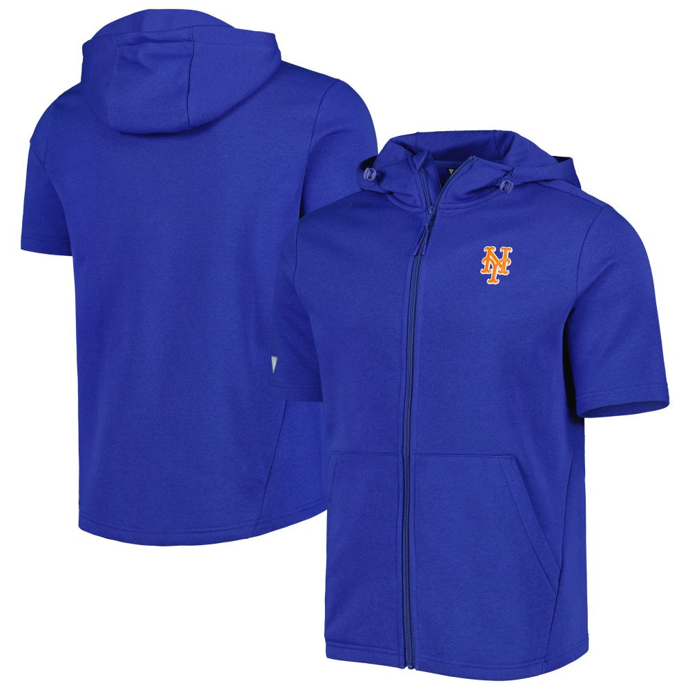 New York Mets Levelwear Recruit Full-Zip Short Sleeve Hoodie | MLB On Sale