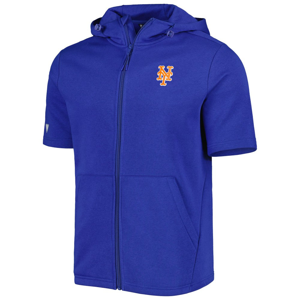 New York Mets Levelwear Recruit Full-Zip Short Sleeve Hoodie | MLB On Sale