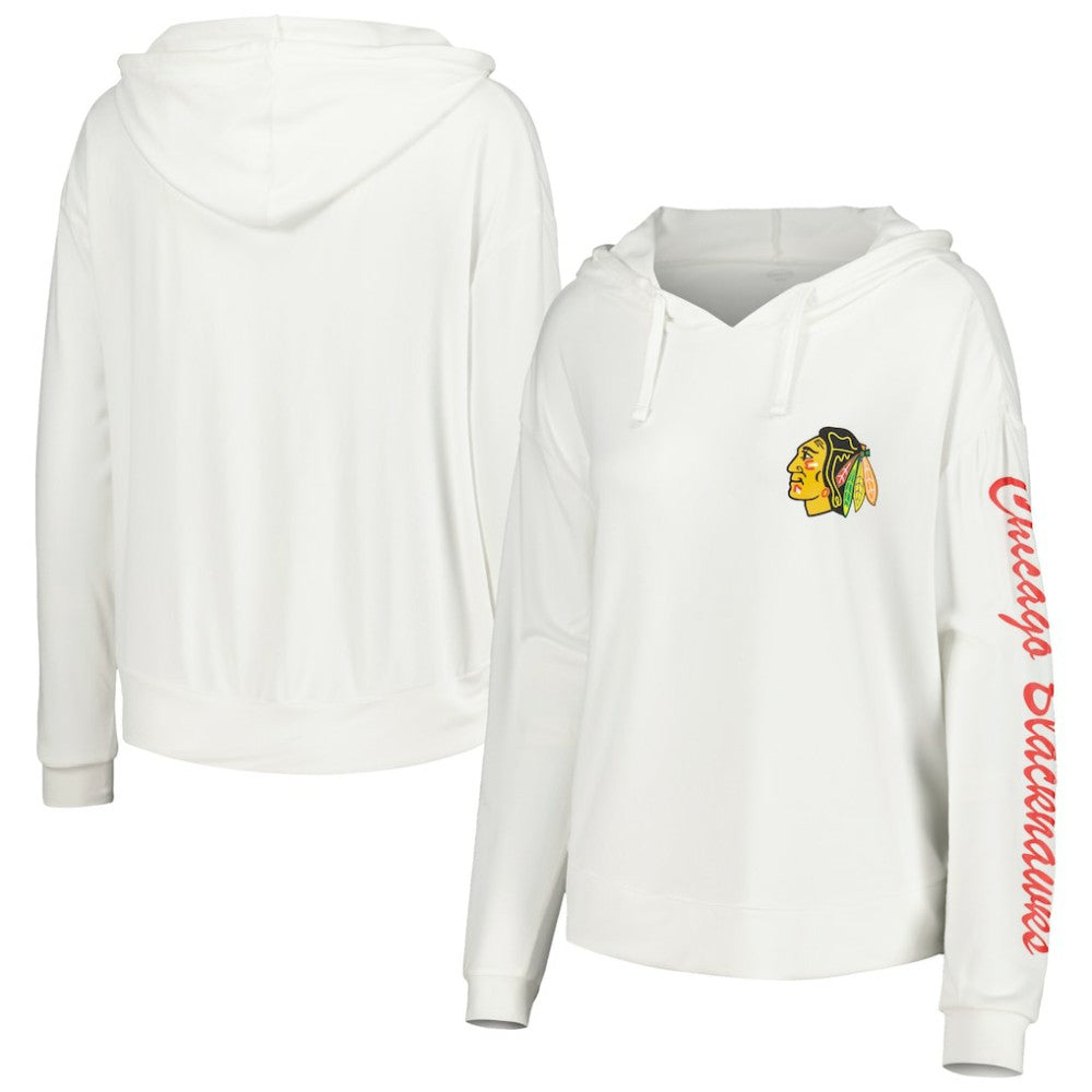 Chicago Blackhawks Concepts Sport Women's Accord Hacci Long Sleeve Hoodie Top Discount