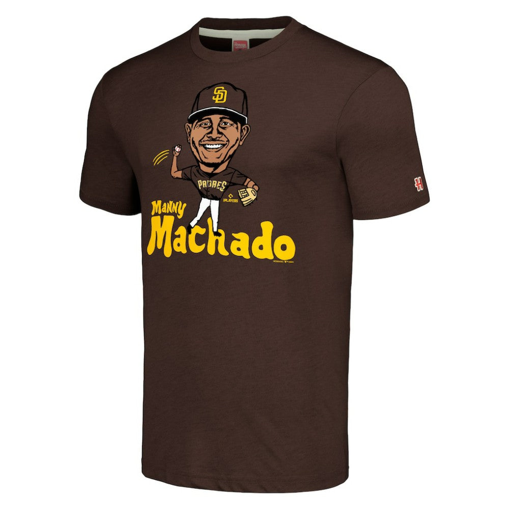 Manny Machado San Diego Padres Homage Caricature Tri-Blend T-Shirt | MLB Outlet