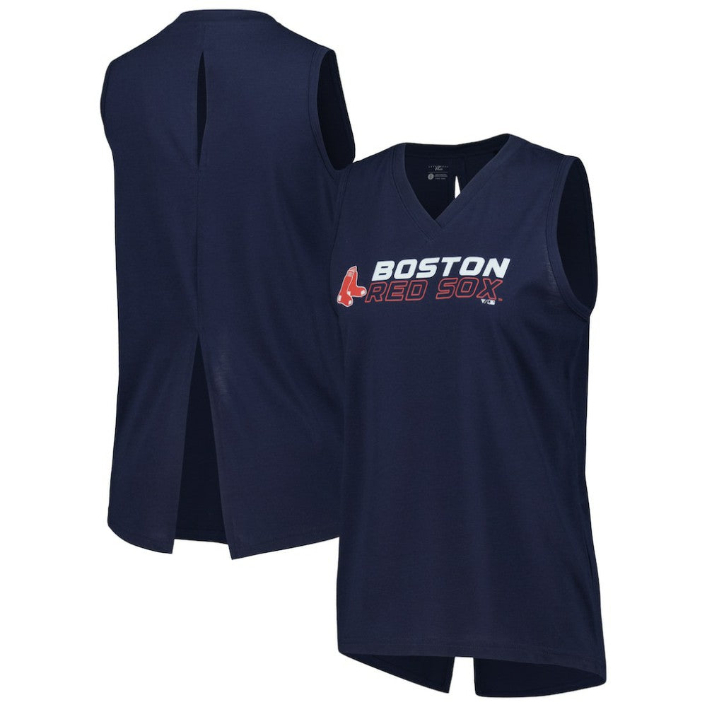 Boston Red Sox Levelwear Women's Paisley Chase V-Neck Tank Top | MLB On Sale