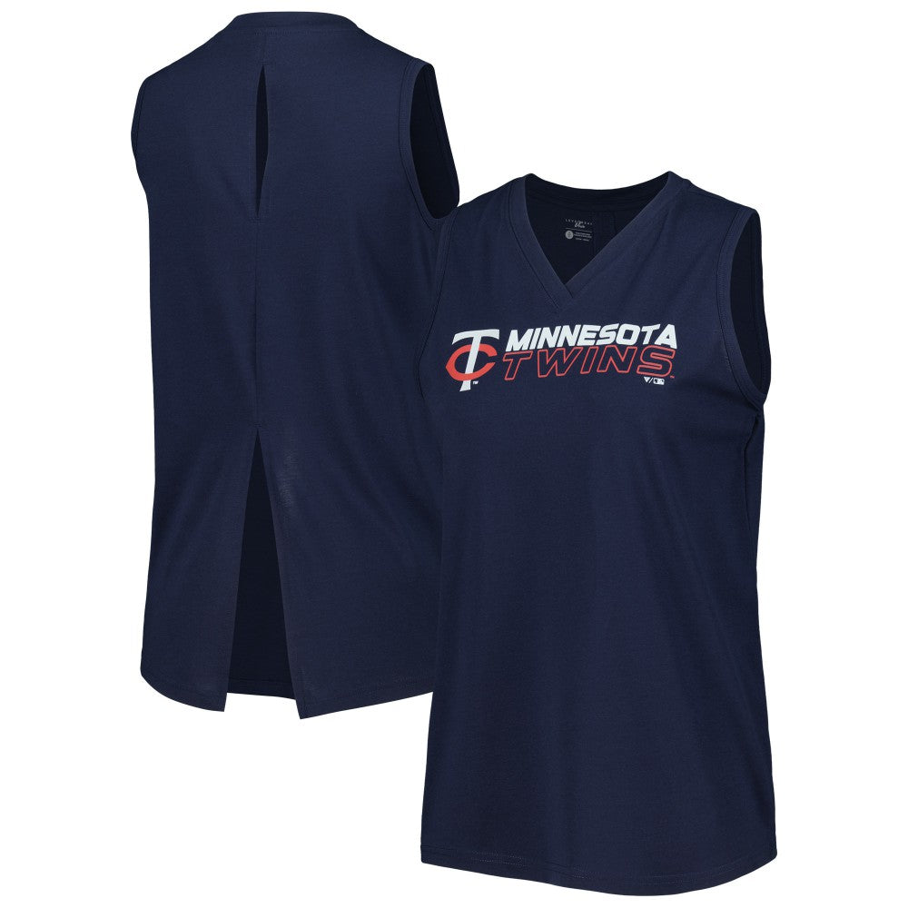 Minnesota Twins Levelwear Women's Paisley Chase V-Neck Tank Top | MLB On Sale