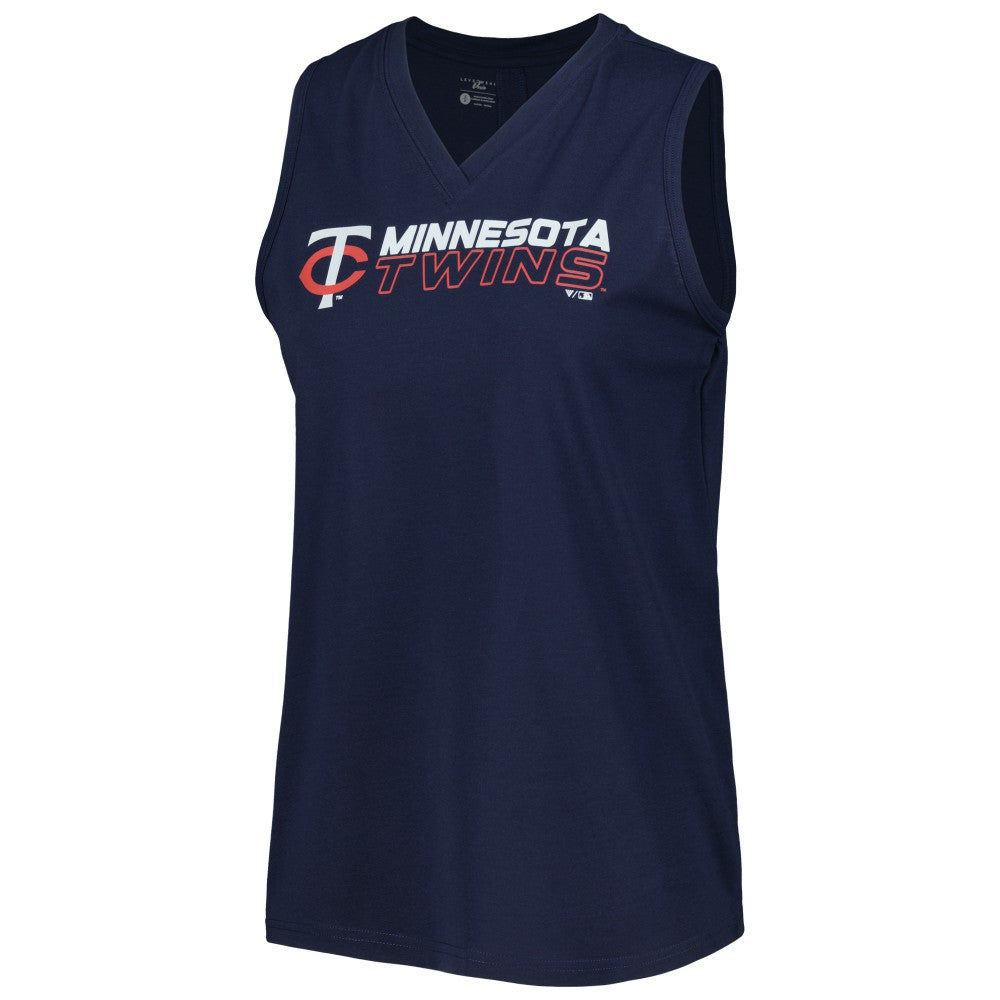 Minnesota Twins Levelwear Women's Paisley Chase V-Neck Tank Top | MLB On Sale