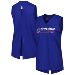 Chicago Cubs Levelwear Women's Paisley Chase V-Neck Tank Top | MLB New