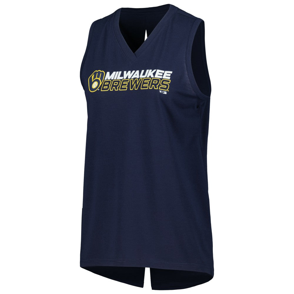 Milwaukee Brewers Levelwear Women's Paisley Chase V-Neck Tank Top | MLB On Sale