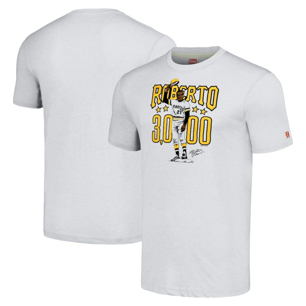 Roberto Clemente Pittsburgh Pirates Homage Illustration Tri-Blend T-Shirt | MLB Shop