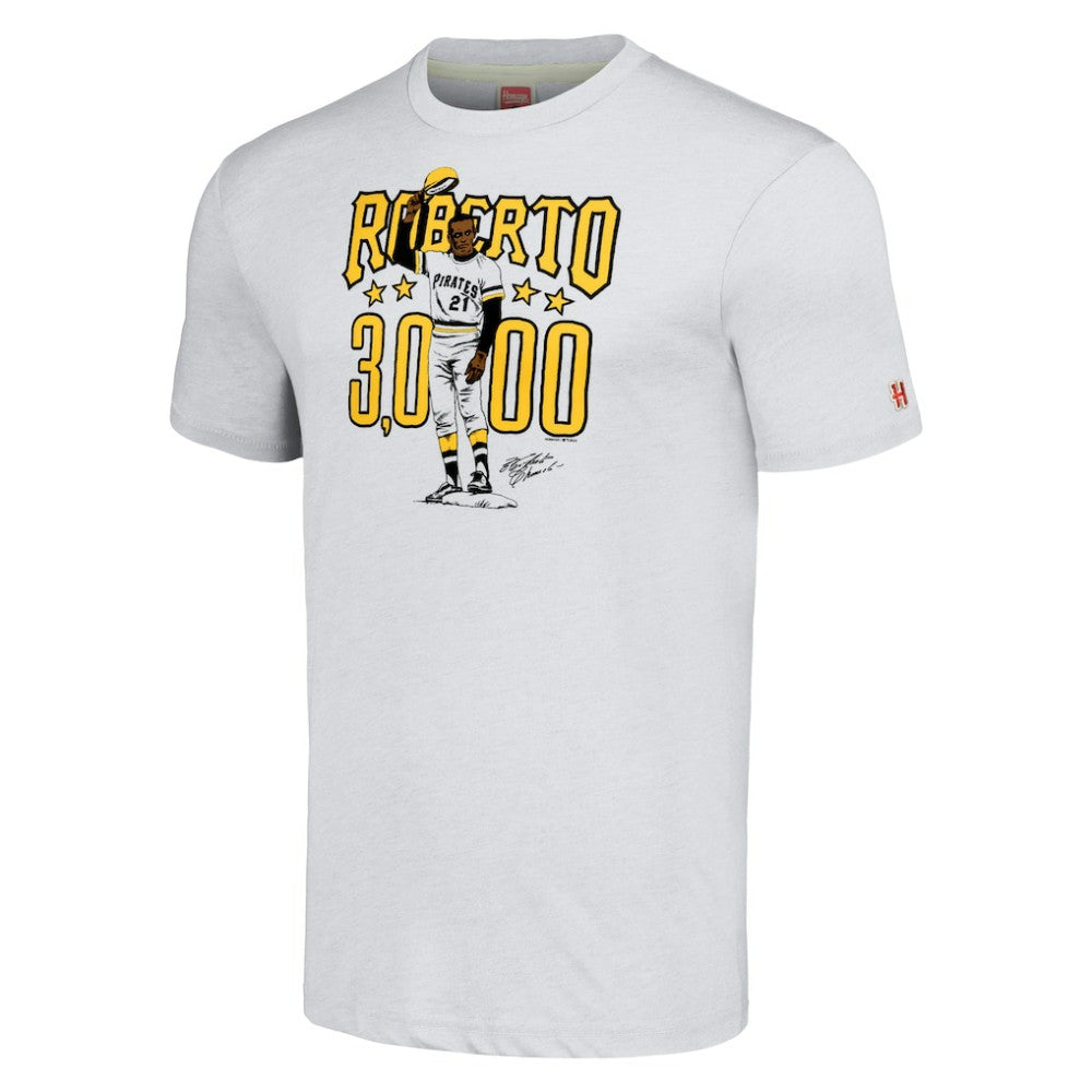 Roberto Clemente Pittsburgh Pirates Homage Illustration Tri-Blend T-Shirt | MLB Shop
