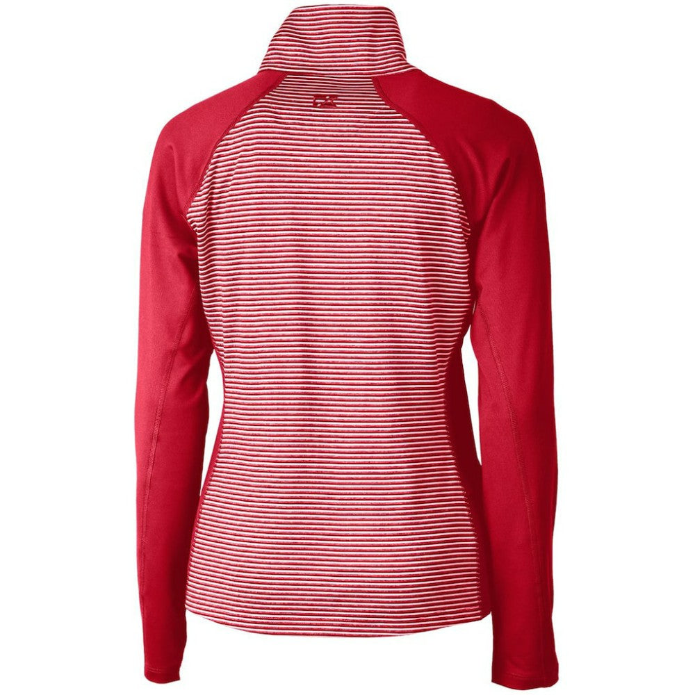 Minnesota Twins Cutter & Buck Women's DryTec Forge Tonal Stripe Stretch Half-Zip Top | MLB Sale