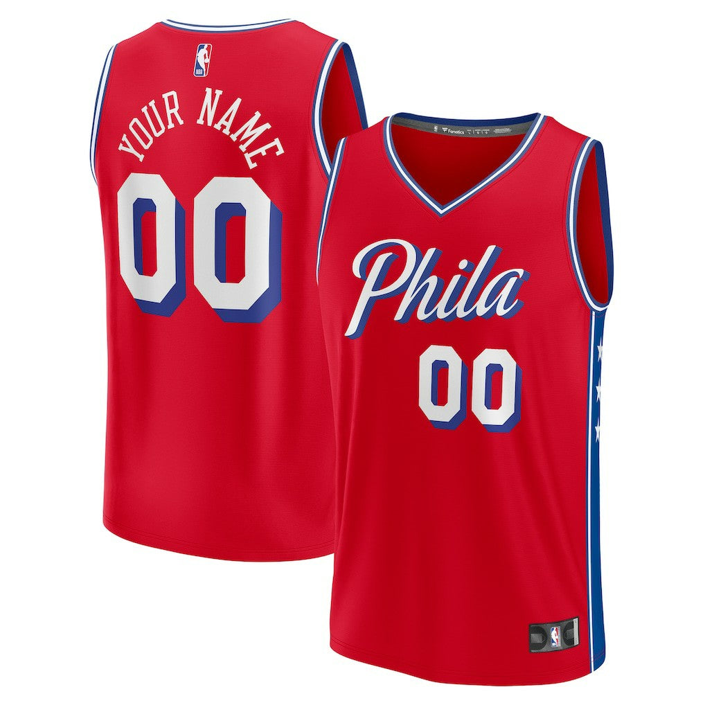 Philadelphia 76ers Youth Fast Break Replica Custom Jersey On Sale