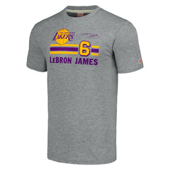 LeBron James Los Angeles Lakers Homage Number Tri-Blend T-Shirt On Sale