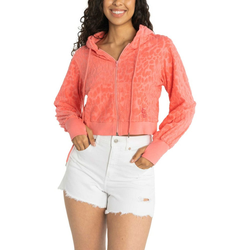 St. Louis Cardinals Lusso Women's Tabitha Cheetah Terry Full-Zip Sweatshirt | MLB For sale