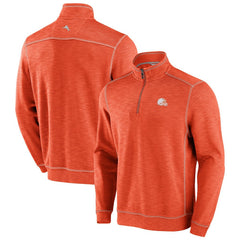Cleveland Browns Tommy Bahama Tobago Bay Tri-Blend Half-Zip Sweatshirt