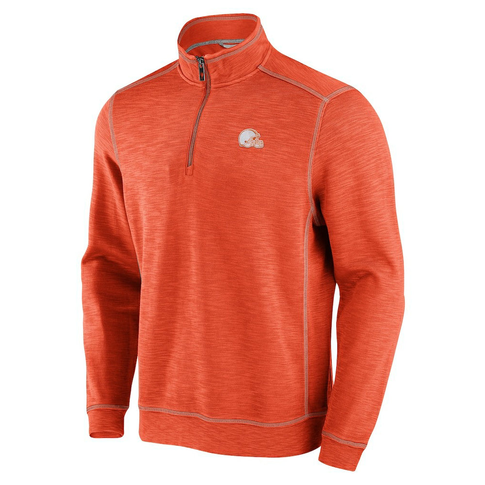 Cleveland Browns Tommy Bahama Tobago Bay Tri-Blend Half-Zip Sweatshirt