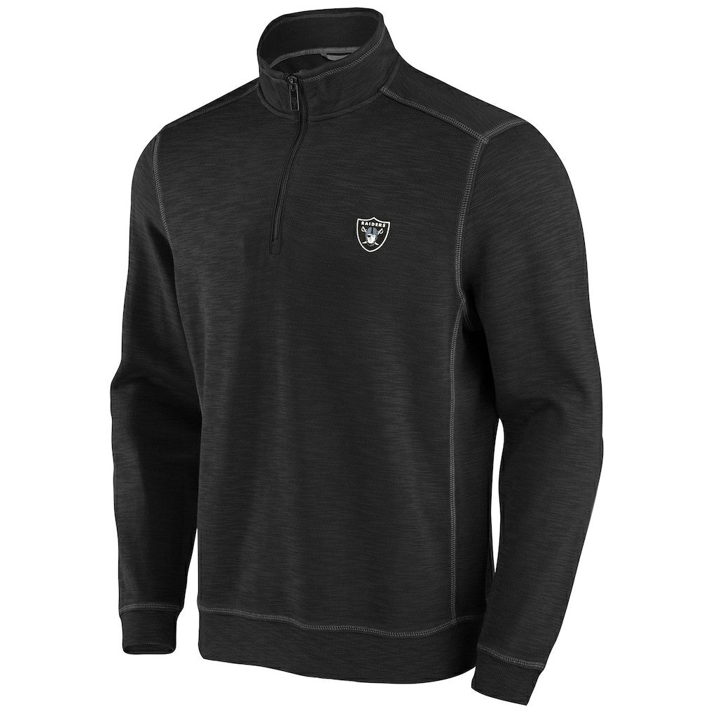 Las Vegas Raiders Tommy Bahama Tobago Bay Tri-Blend Half-Zip Sweatshirt