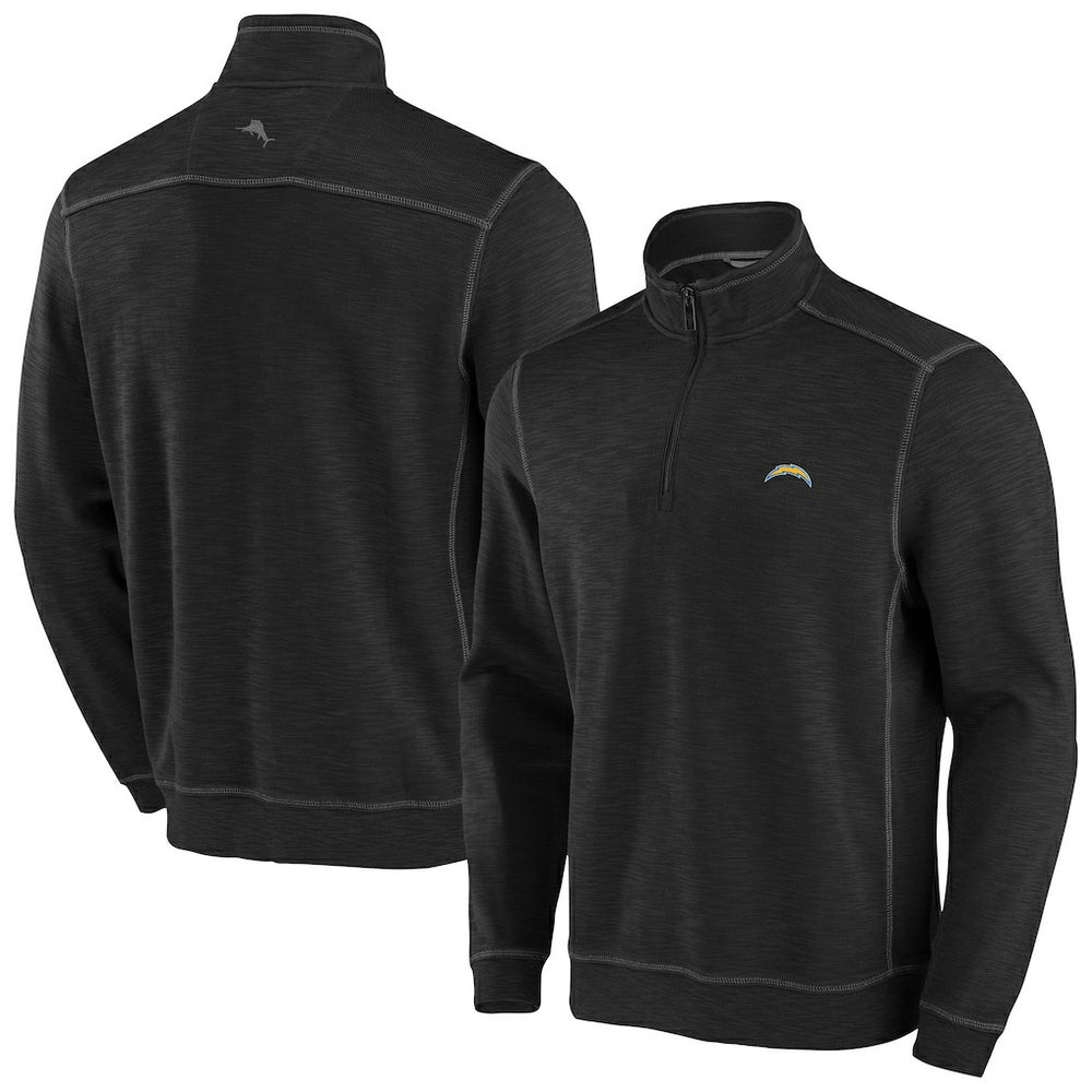 Los Angeles Chargers Tommy Bahama Big & Tall Tobago Bay Half-Zip Sweatshirt