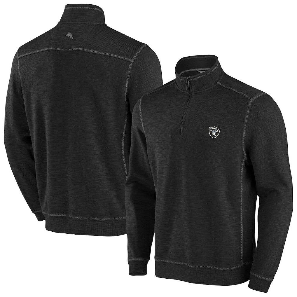 Las Vegas Raiders Tommy Bahama Big & Tall Tobago Bay Half-Zip Sweatshirt
