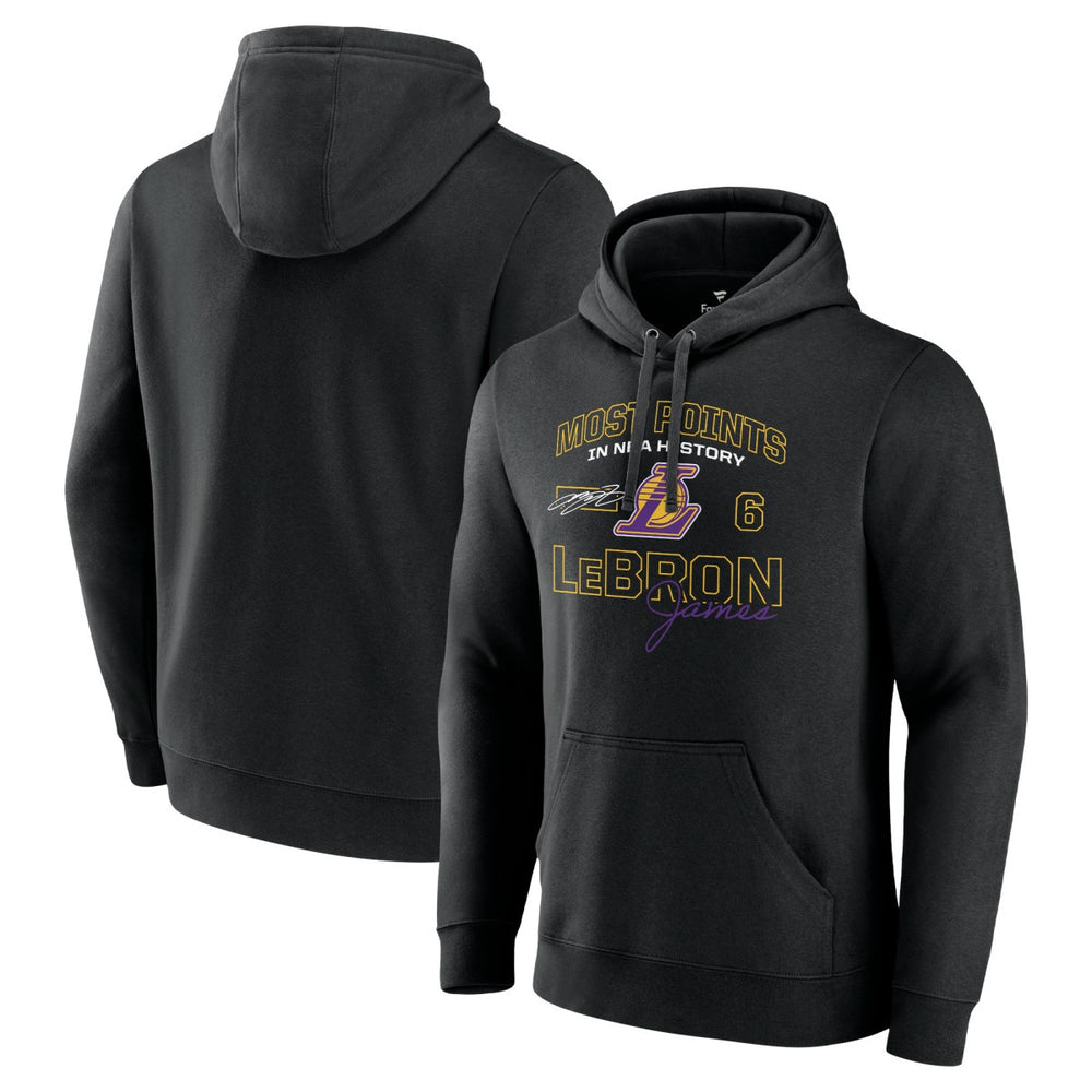 LeBron James Los Angeles Lakers Most Points in NBA History Pullover Hoodie Discount